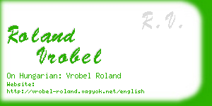 roland vrobel business card